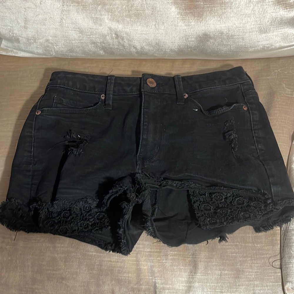 Mudd High-Rise Shorts with Lace